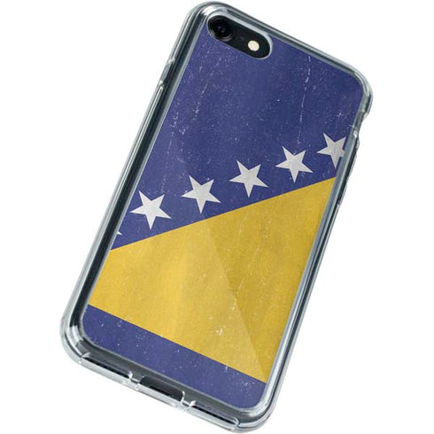 Bosnia and Herzegovina Flag Distressed iPhone SE (2nd & 3rd Gen) Clear Case
